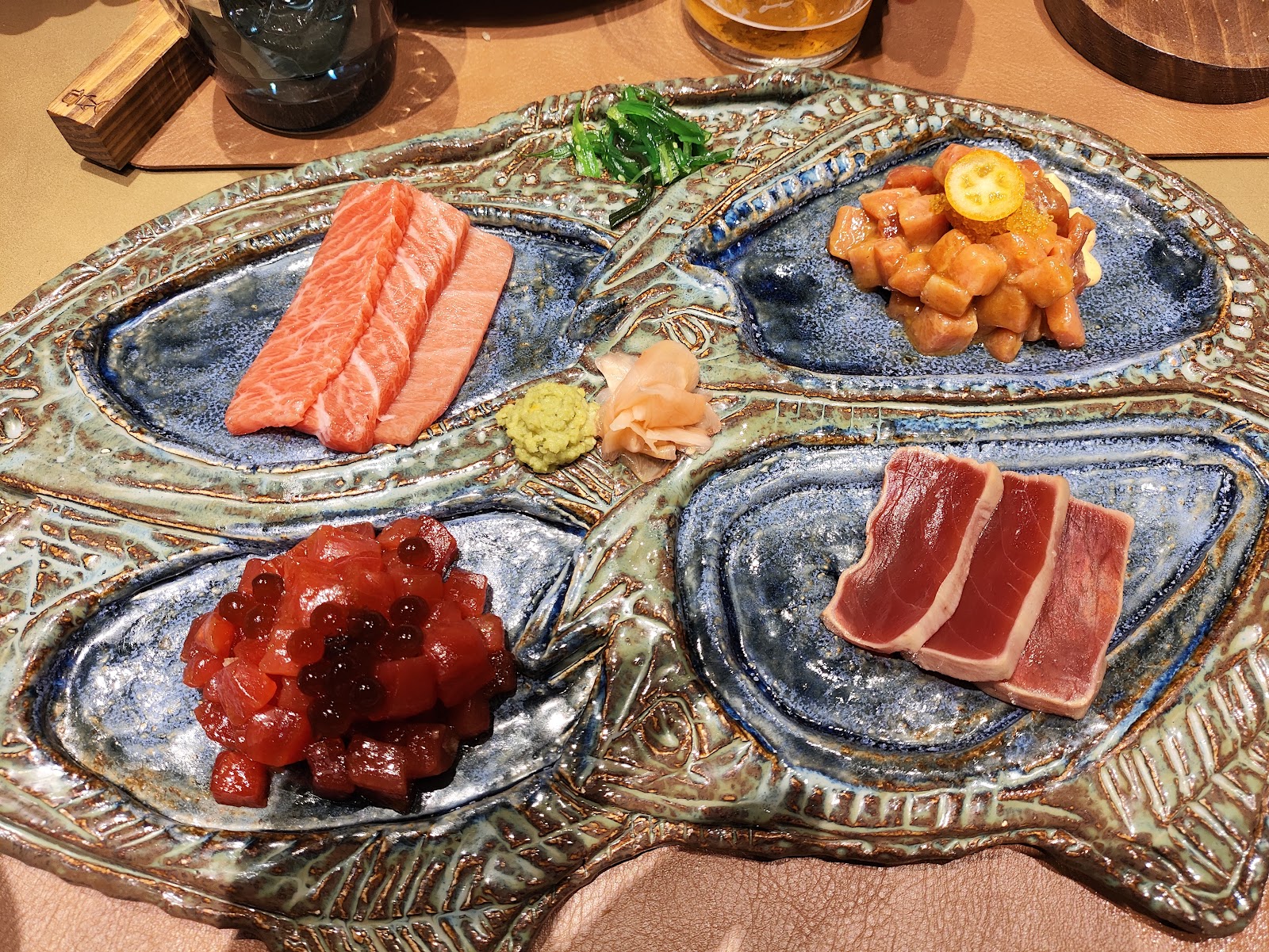 Degustación de sashimi de atún rojo